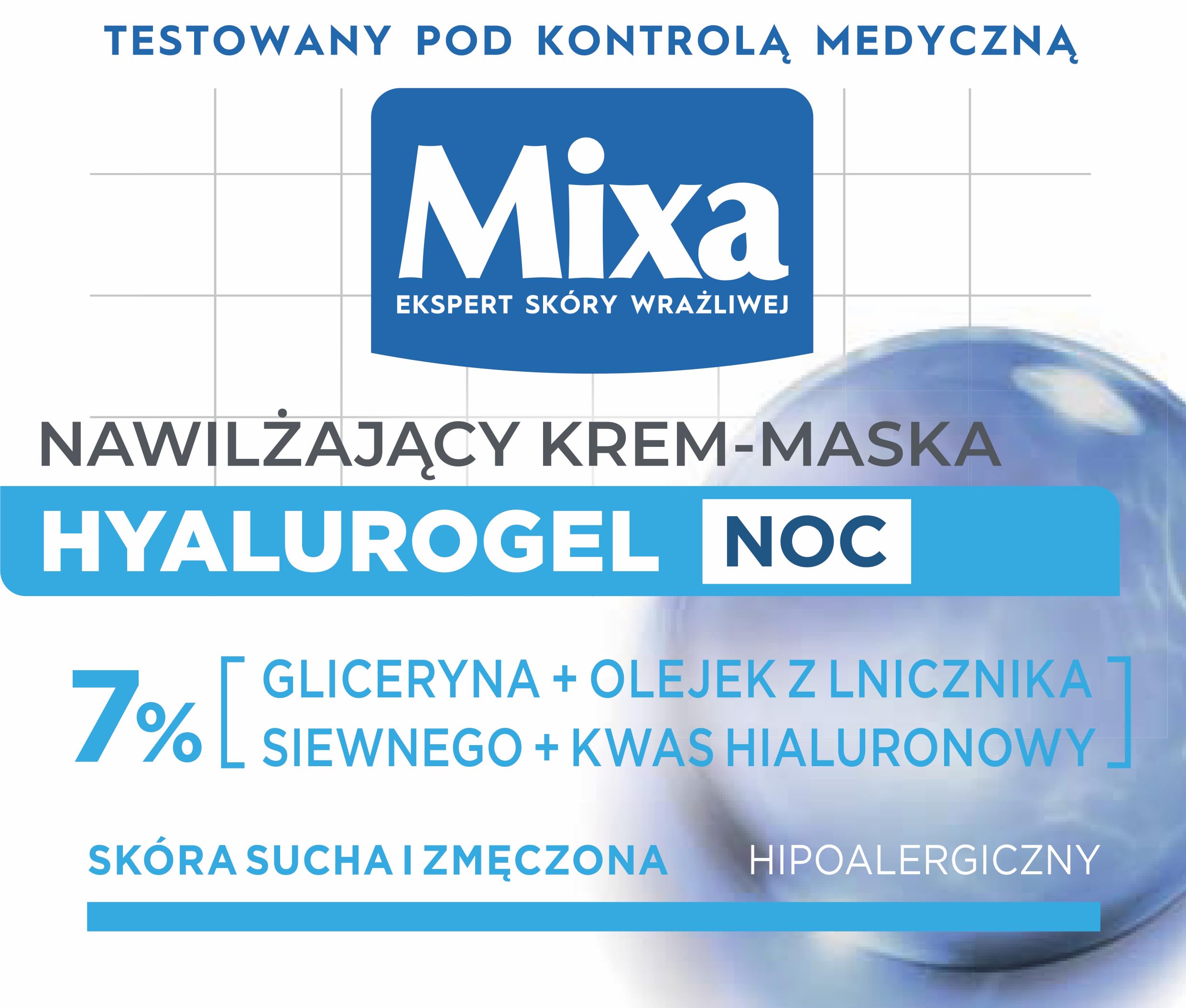 Mixa Hyalurogel Krem na Noc, 50 ml