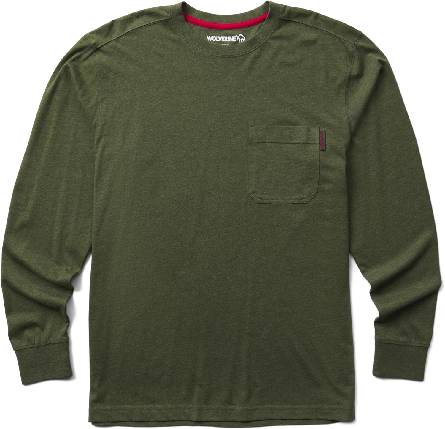 Wolverine Mens Classic Long Sleeve Pocket Tee