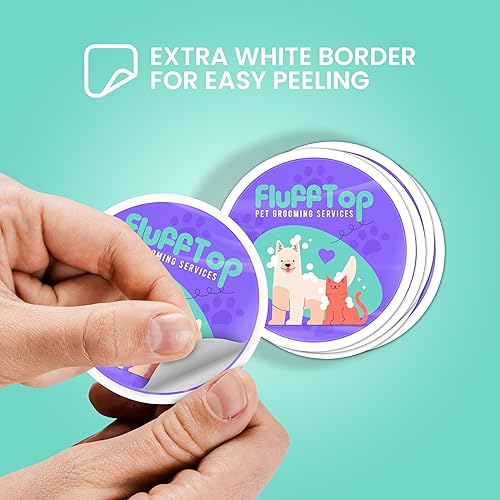 Miniatura 4 de Adhesivos personalizados - Adhesivos de vinilo personalizadas para negocios, bodas, fiestas de cumpleaños, regalos, 50 unidades