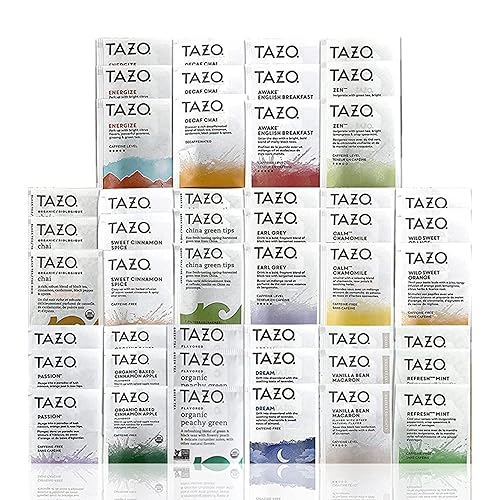 Paquete variado de té Tazo surtido Incluye 48 bolsas de té Tazo Paquete variado incluido con un imán de nevera BELLATAVO en una caja de regalo