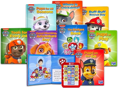 Miniatura 2 de Paw Patrol Me Reader - Paquete de 8 libros de lector electrónico  Paw Patrol Books para niños pequeños, niños con Chase, Marshall, Skye y más con