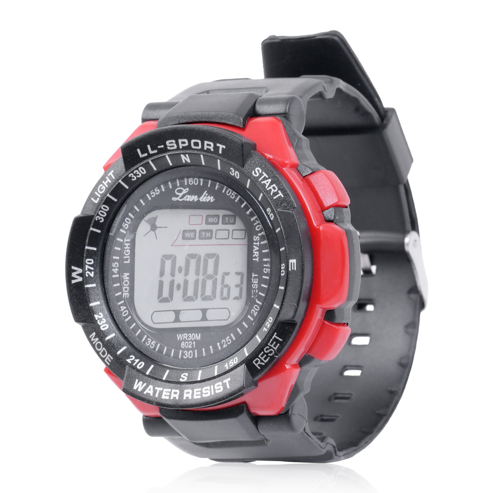 LanLin Waterproof Red Dial Digital Watch for Boys Sports Watches for Men with 7 Color LED Lights (B07H5JV6WL) Amazon Price History, Amazon Price Tracker