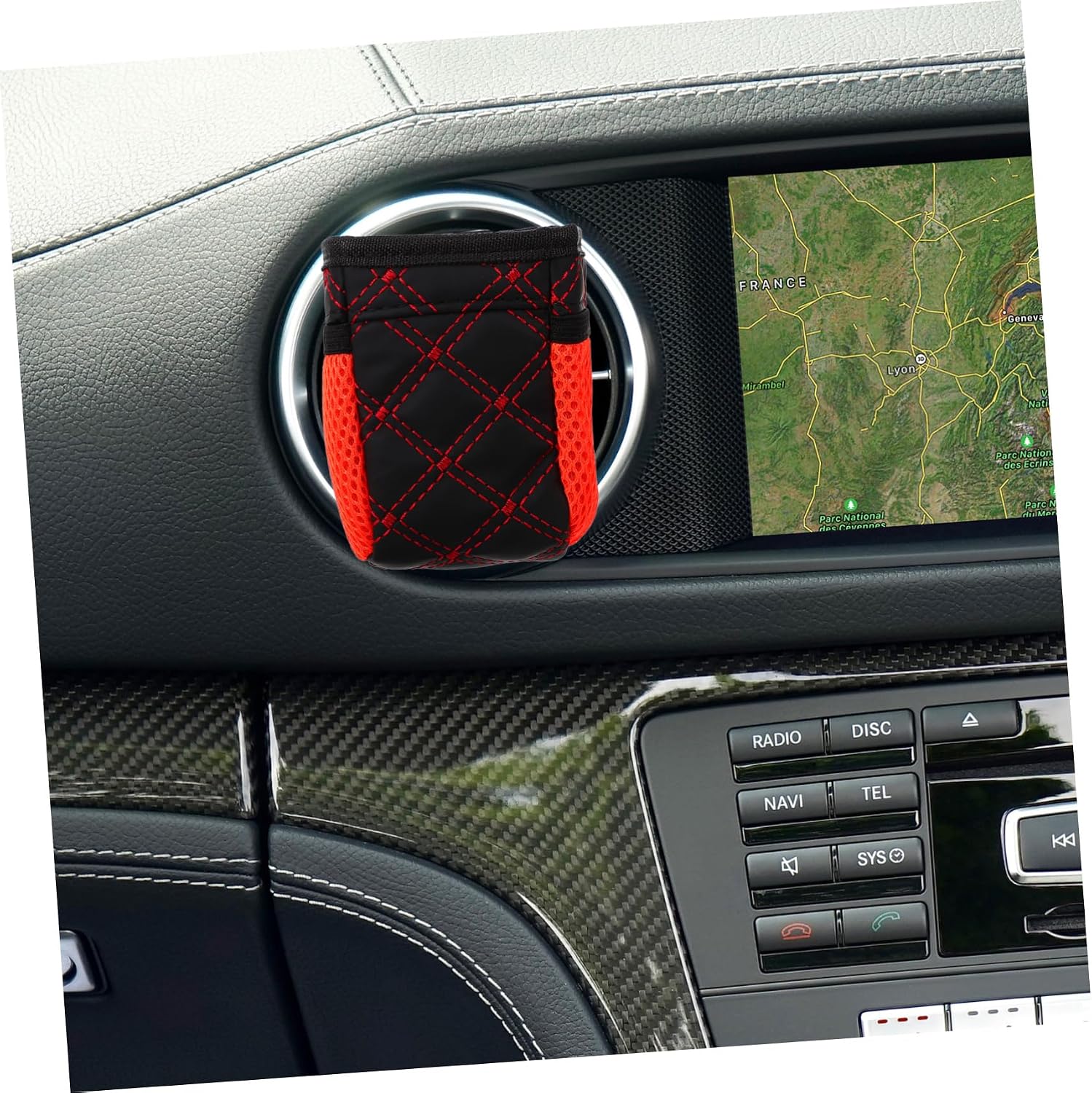 Air Vent Storage Pouch Multi Functional for Sunglasses Phones Keys and Coins Stylish Design Blends with Car Interior for Keeping Your Vehicle Tidy image 3