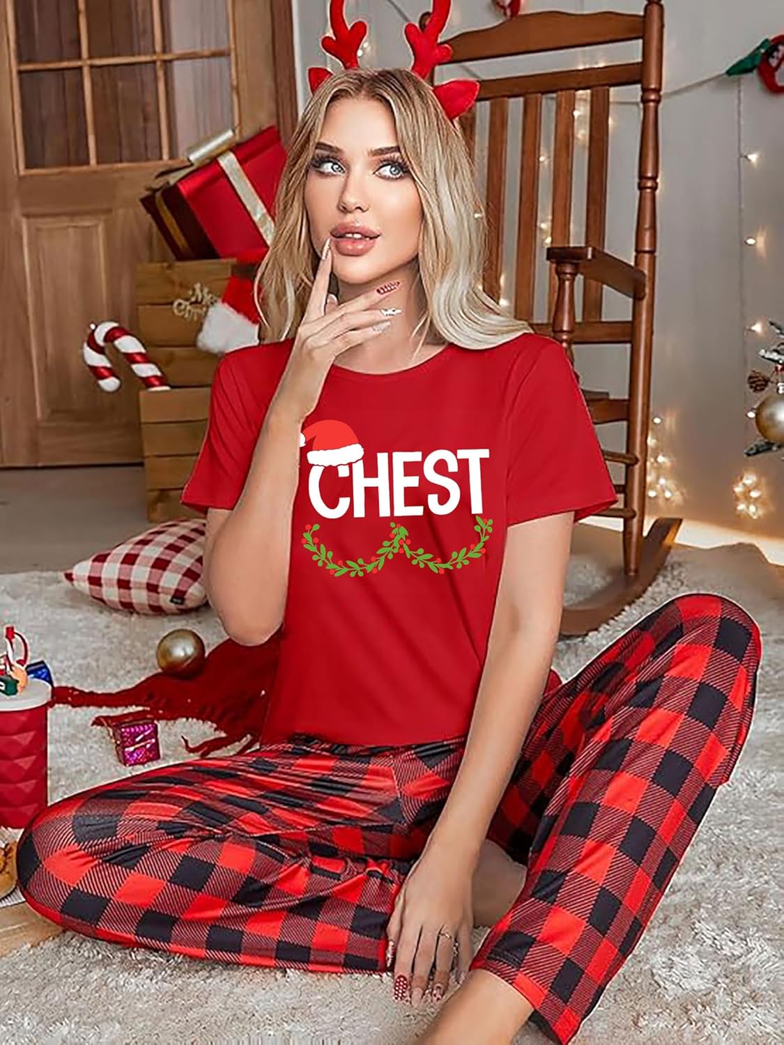 Christmas Couples Shirts: Chest Nuts Xmas Graphic Tee Cute Matching Couples Shirt for Him and Her Shirts - Image 6