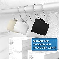Vista 3 de Paquete de 2 ganchos pequeños para puerta de ducha, ganchos para toallas, ganchos para escobilla de ducha, gancho de gabinete, ganchos para puerta