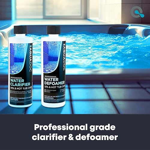Miniatura 2 de AquaDoc Spa Clarifier & Spa Antiespumante Kit químico para bañera de hidromasaje – Incluye clarificador de agua de 16 onzas y antiespuma de 16 oz