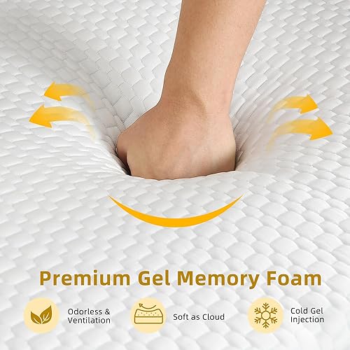 Miniatura 8 de DWVO California King Mattress Topper, 3 Inch Cooling Gel Memory Foam Mattress Topper, 3 Zone Ventilated Design Foam Bed Topper for Pressure Relief,
