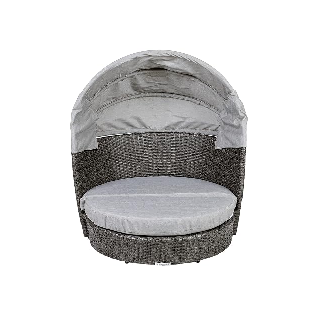 Foto 3 de 8 de Greemotion Cama para Perros de Poli Ratán con Techo y Cojines de 100% Poliéster