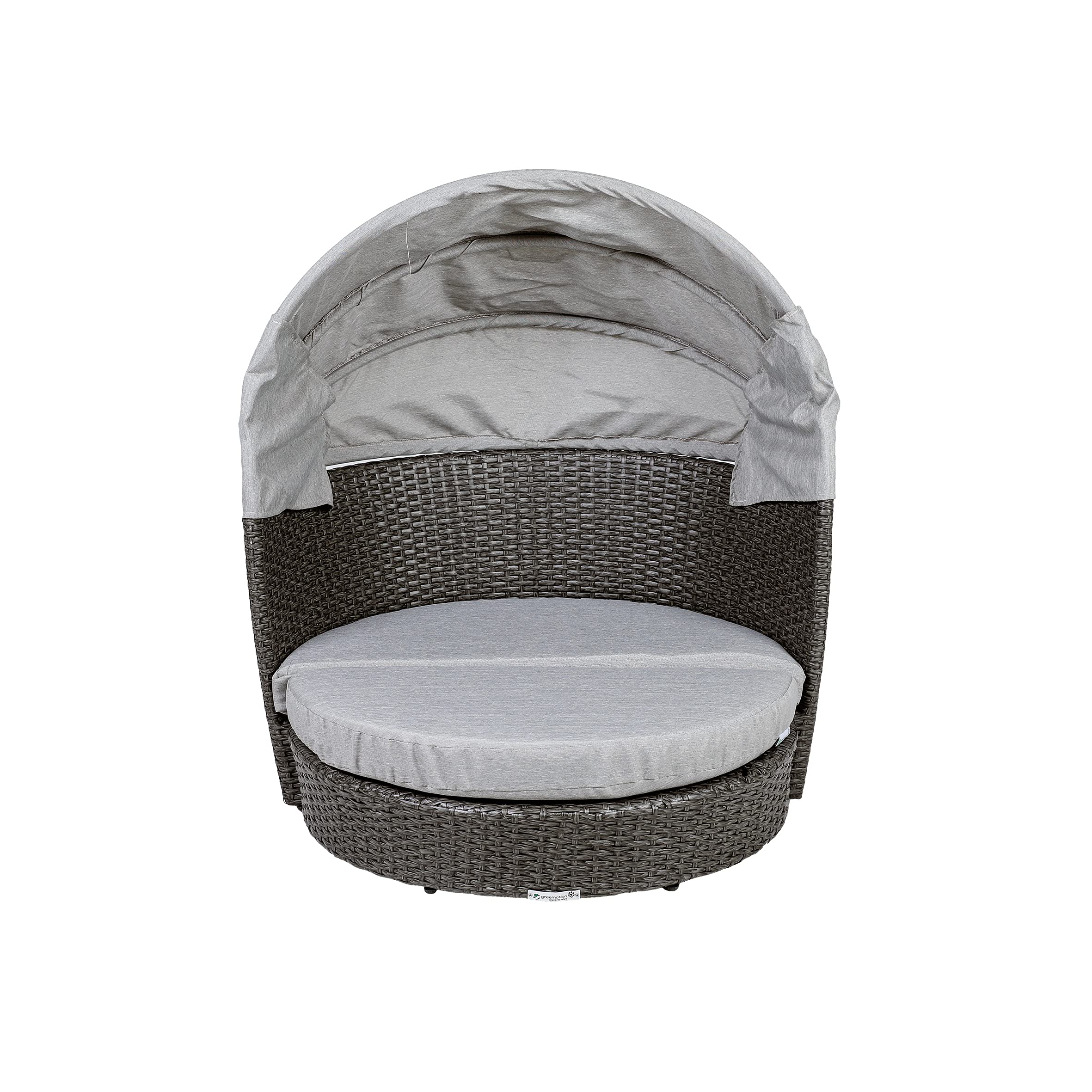 greemotion Pet Hundelounge mit Dach und Kissen, ca. 78 x 61/100 x 83 cm, grau