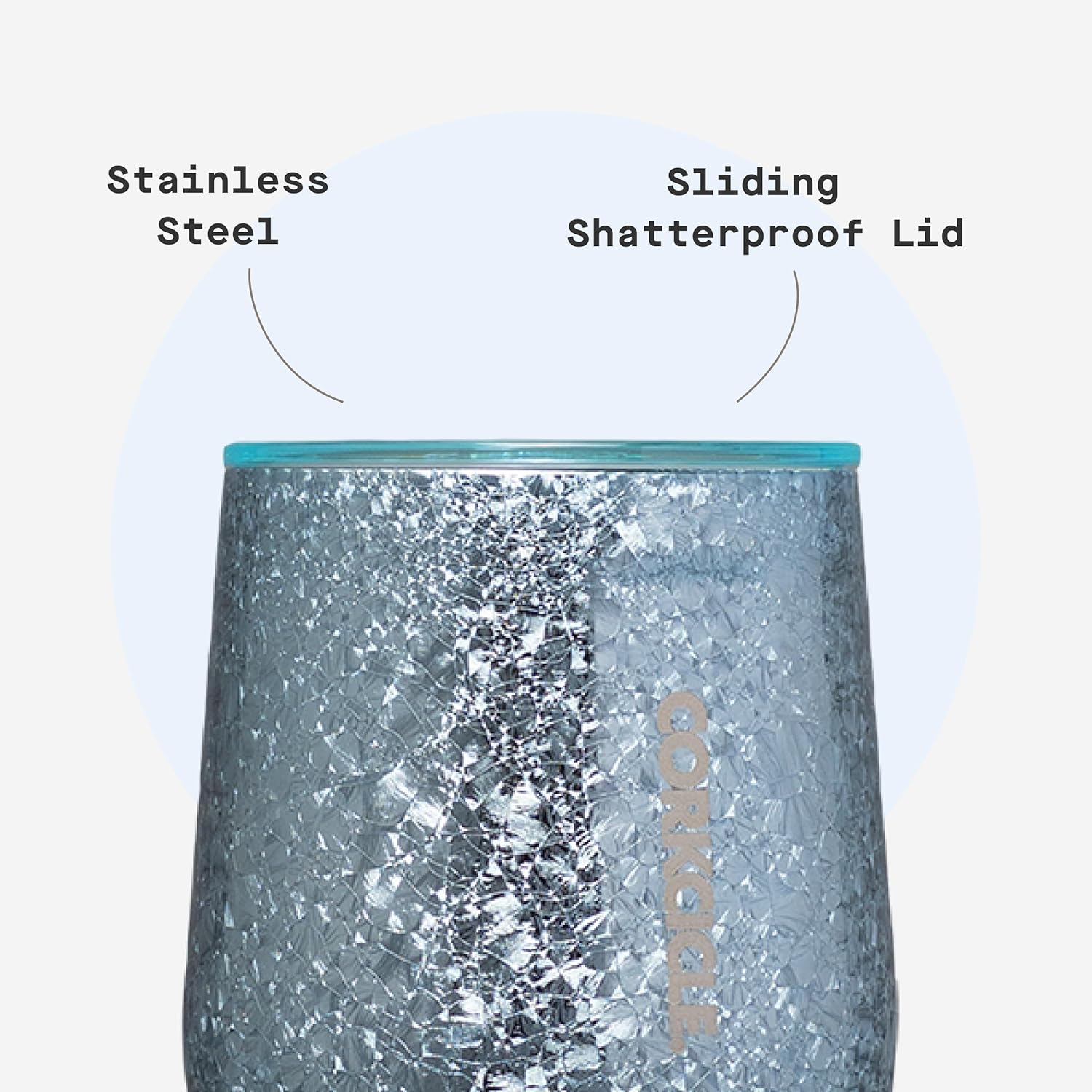 Corkcicle Stemless Wine Tumbler - Keeps Drinks Cold for 6 Hours - Triple-Insulated Stainless Steel - Non-Slip Base - Summer Drinkware Gift - Keeps Drinks Cold - 12 oz - Ice Breaker - Image 5