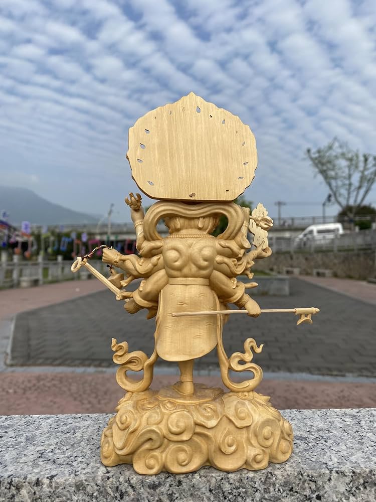 決算大特価中　仏像◆桧材 烏枢沙摩明王6寸◆五大明王 トイレの神様 決算大特価中 仏像◇桧材 烏枢沙摩明王6寸◇