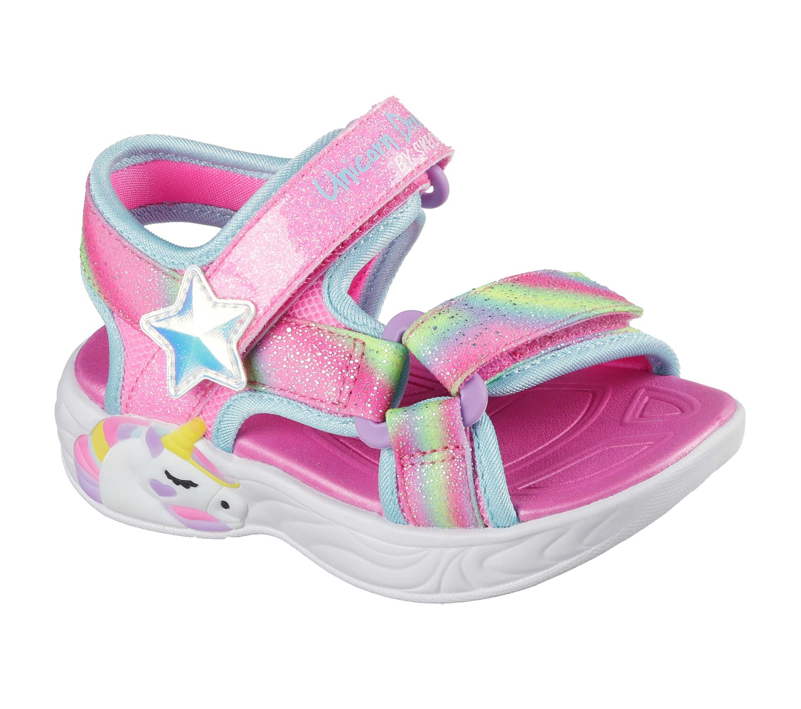 Skechers Unicorn Dreams Sandal Flat, Pink, 7 UK Child