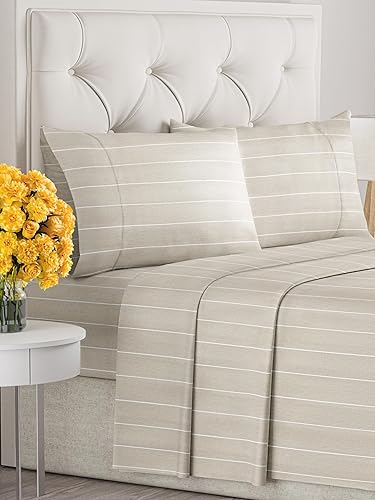 Juego de sábanas de 4 piezas tamaño California King, cómodas, transpirables y refrescantes, sábanas de lujo para mujeres y hombres, bolsillos