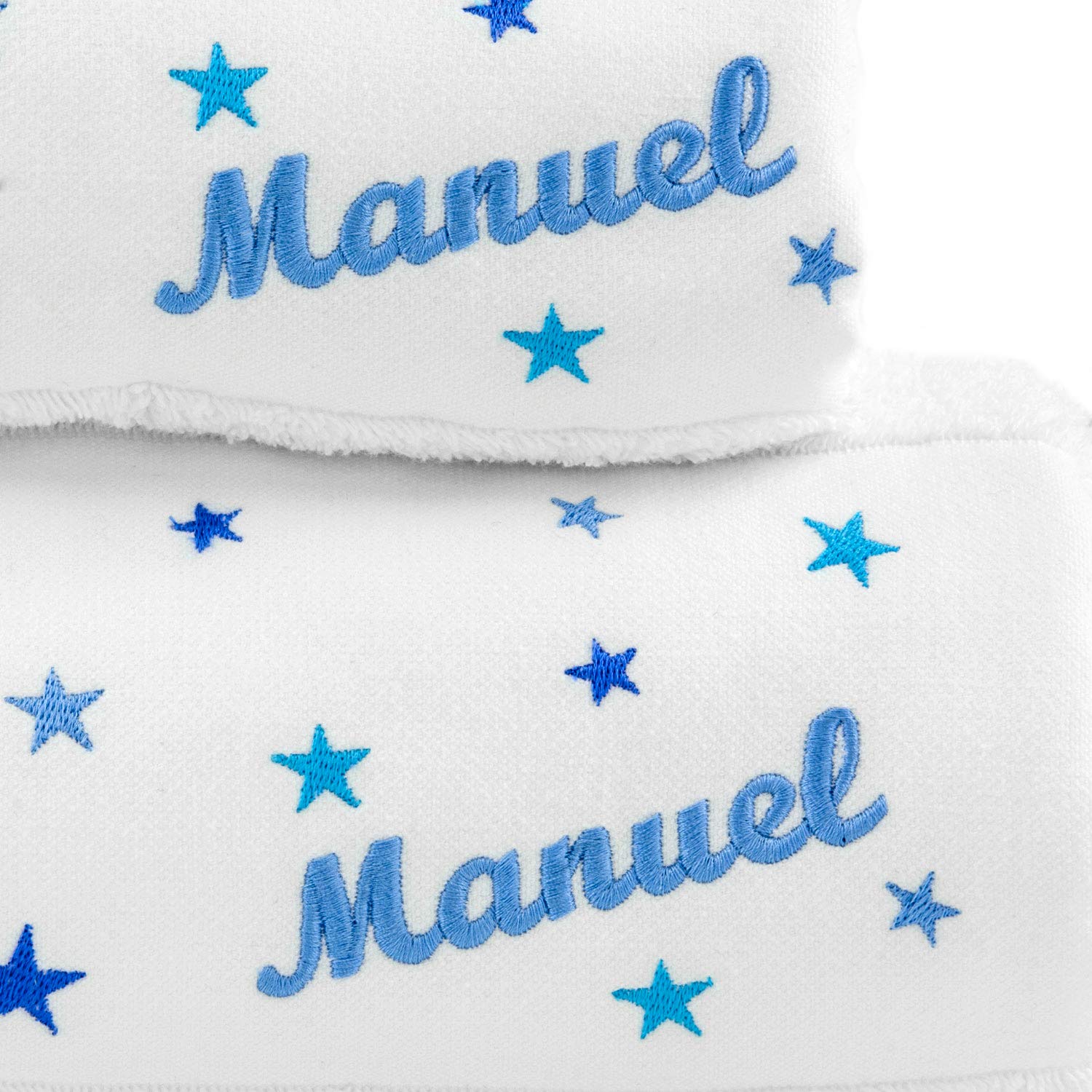 BGEUROPE - Juego de baño para bebé, diseño de estrellas, color azul blanco Talla:Set of 4 Pieces (Bathrobe - 2)