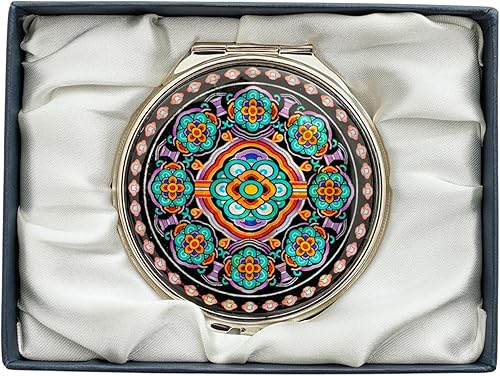 Miniatura 13 de February Mountain Espejo Compacto de Nácar – Doble Magnificación Regalo para Mujeres, Mamá, Hermana – Idea de Cumpleaños o Navidad (1, Heritage