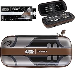 Target Darts Star Wars Mandalorian BOA Portefeuille | Premium Disney Fléchette Étui avec Personnage Design, Swiss Pointes Tip Rangement, Rigid Extérieur Coque et Organisé Accessoires Holder