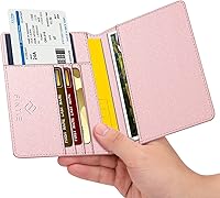 Vista 60 de FINTIE Soporte para pasaporte, cartera de viaje delgada con bloqueo RFID, funda protectora para pasaporte, esencial con ranuras para tarjetas
