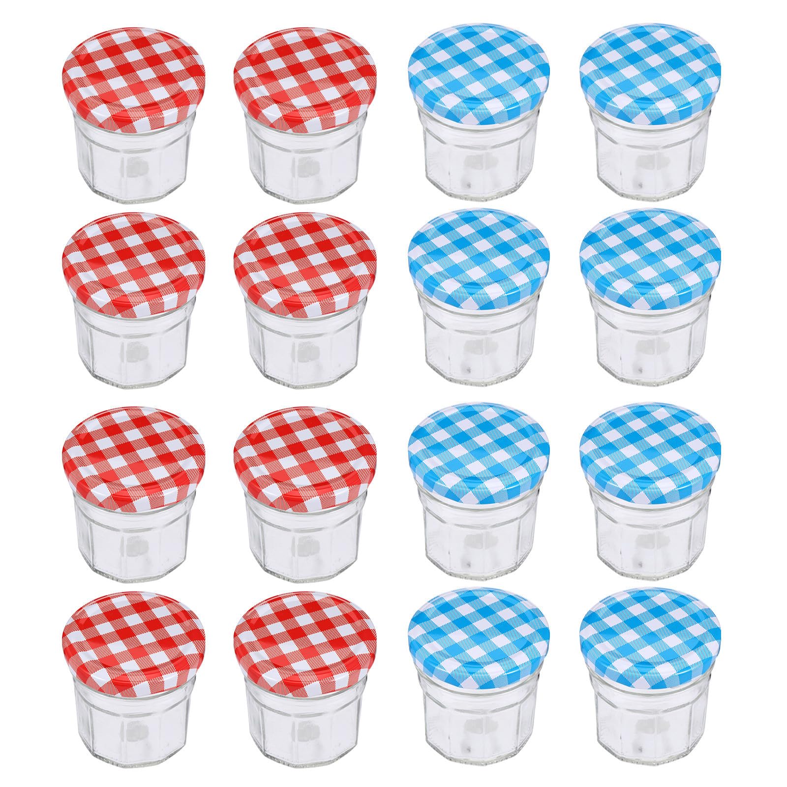 12 Stück Glasvorratsgläser 100ml aus Weißglas mit Dichtdeckel