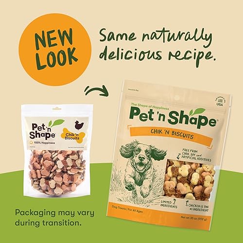 Miniatura 3 de ---Pet 'n Shape Chik 'n Wrapped Biscuits Golosinas naturales envueltas en pollo para perros, 35 onzas
