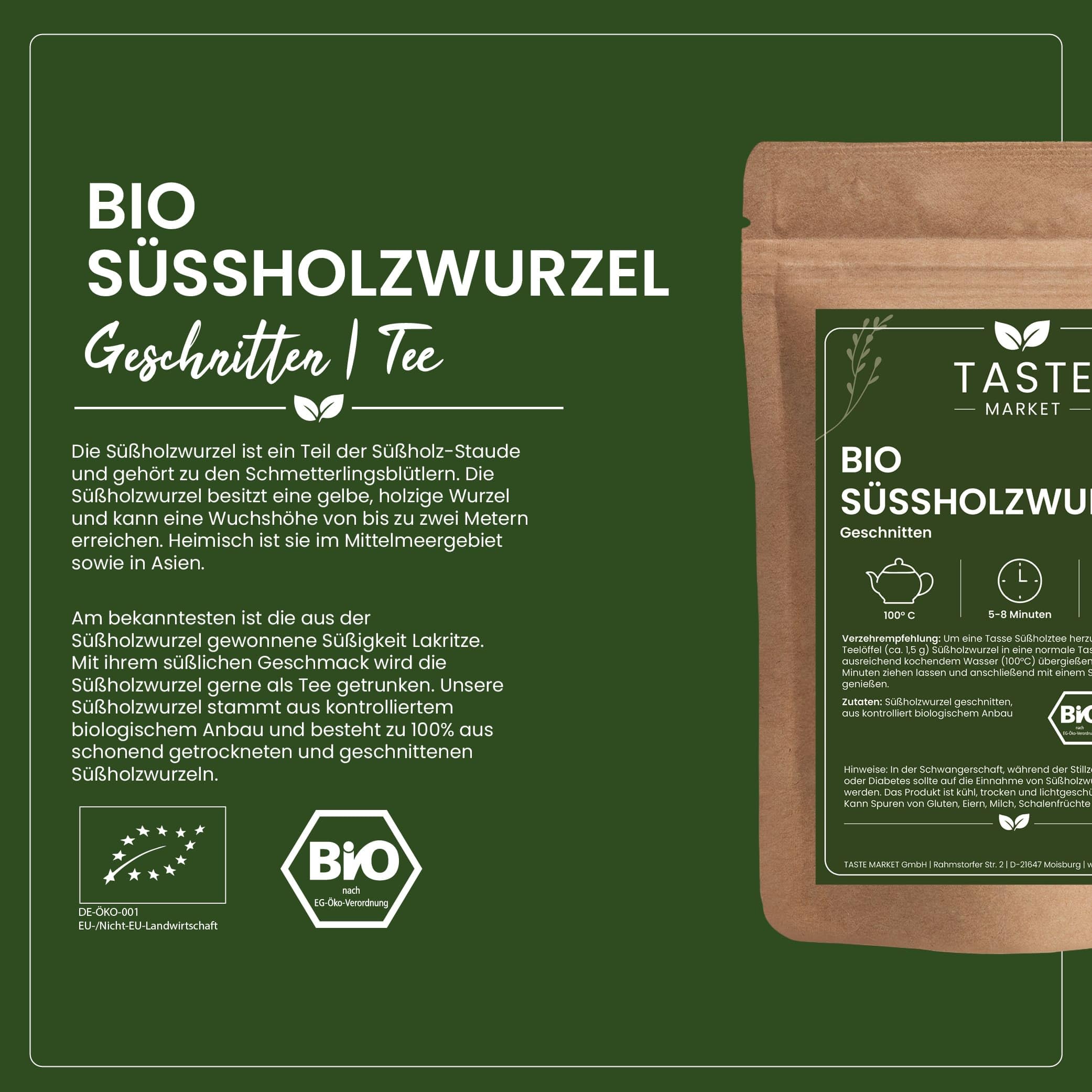 5 kg BIO Süßholzwurzel GRÖSSENAUSWAHL | geschnitten & getrocknet | Süßholzwurzel Tee