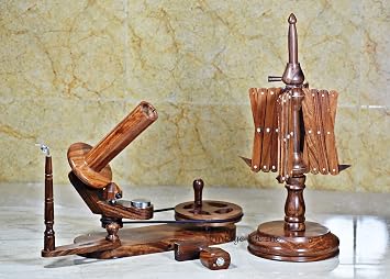 Handcrafted Wooden Yarn Winder and Swift, Table Top Knitting Umbrella, Swift Yarn Winder, Easily Wind Skeins into Center-Pull Balls for Knitting and Crocheting. (Yarn Winder & Swift)