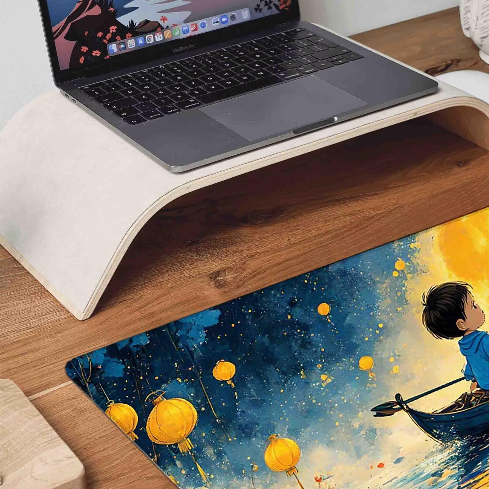 Tappetino Mouse Giallo Mousepad Cartone animato Tappetino Mouse XXL 1200 x 600mm Sottomano Scrivania Grande con Base in Gomma Antiscivolo Accessori per Computer, Migliora Precisione e Velocità r8646