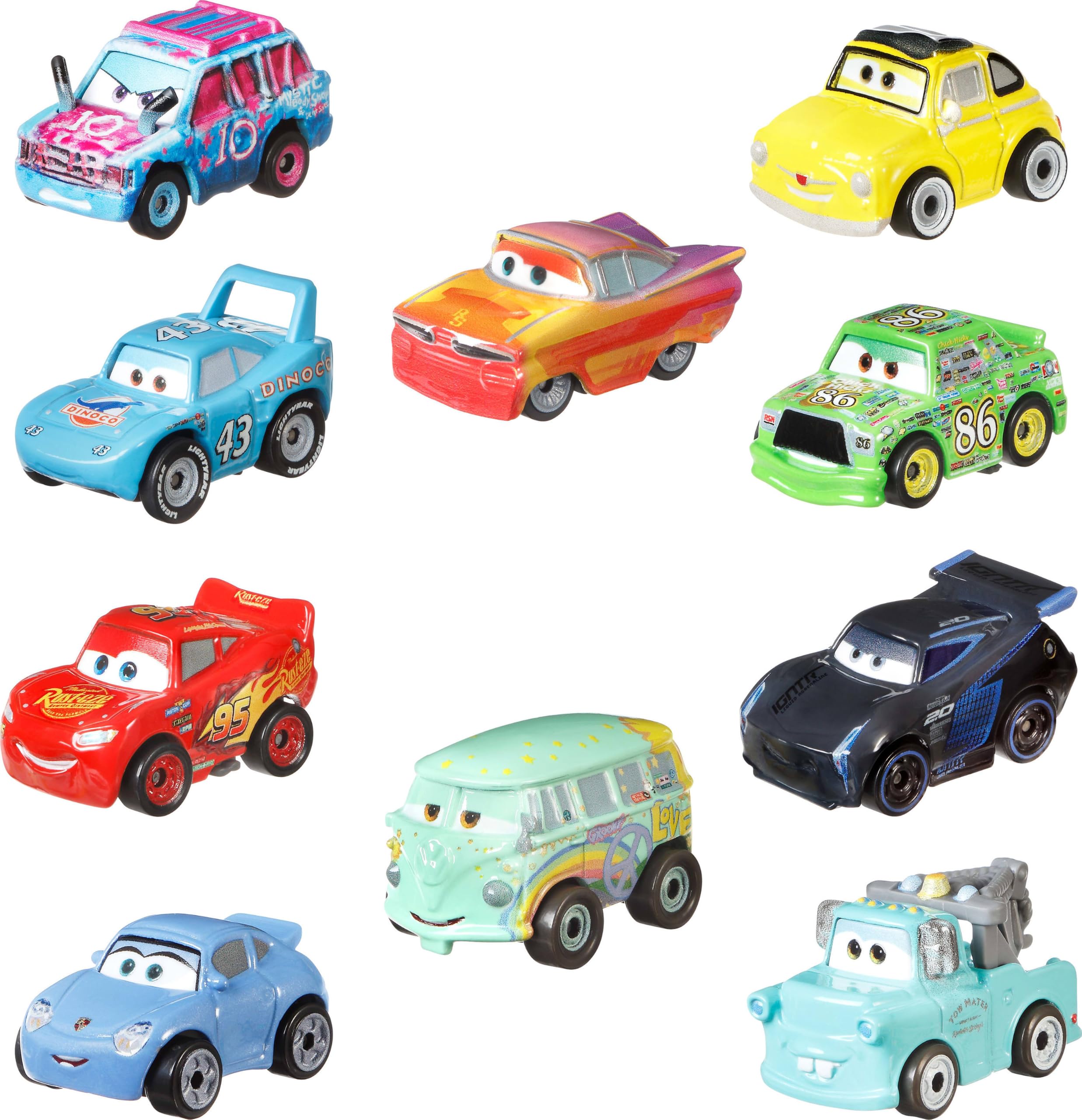 Amazon.com: Mattel Disney Pixar Cars Mini Racers 10 Pack of