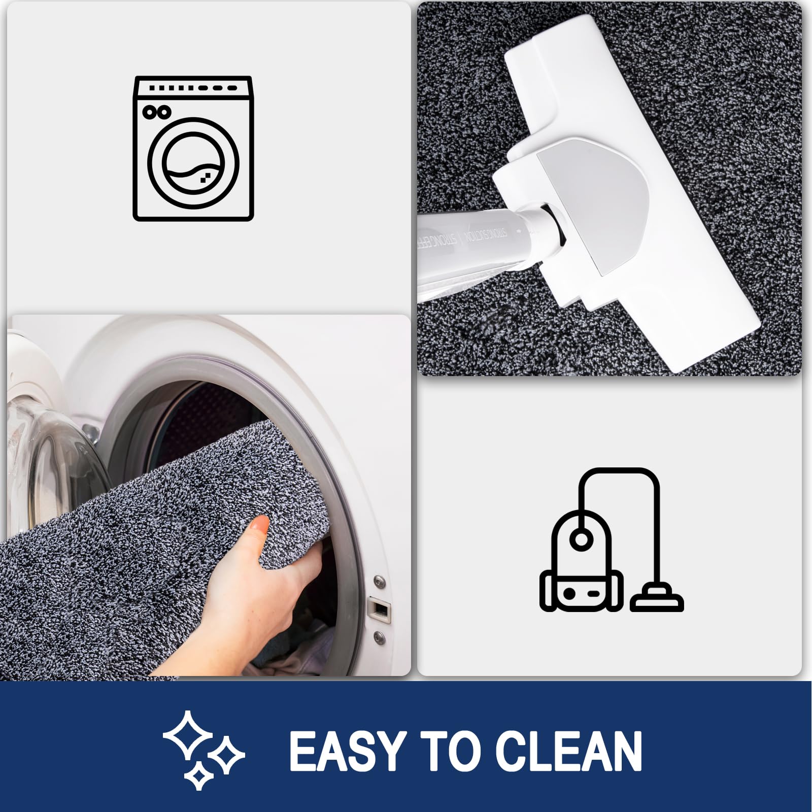 FCSDETAIL Zerbino Trappola Sporco 80 x 120 cm, Tappetino Antiscivolo Lavabile in Lavatrice, Zerbino d'Ingresso con Microfibre Morbide Assorbenti per Cane, Ingresso, Porta e Corridoio