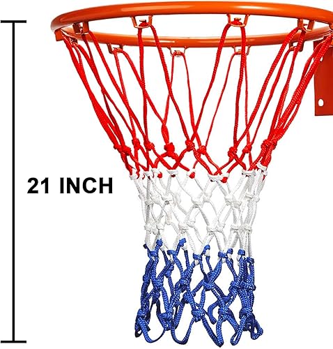 Miniatura 4 de Red de baloncesto resistente y gruesa mejorada 2025, protector solar a prueba de lluvia para todo tipo de clima de 21 pulgadas (6.88 onzas), redes