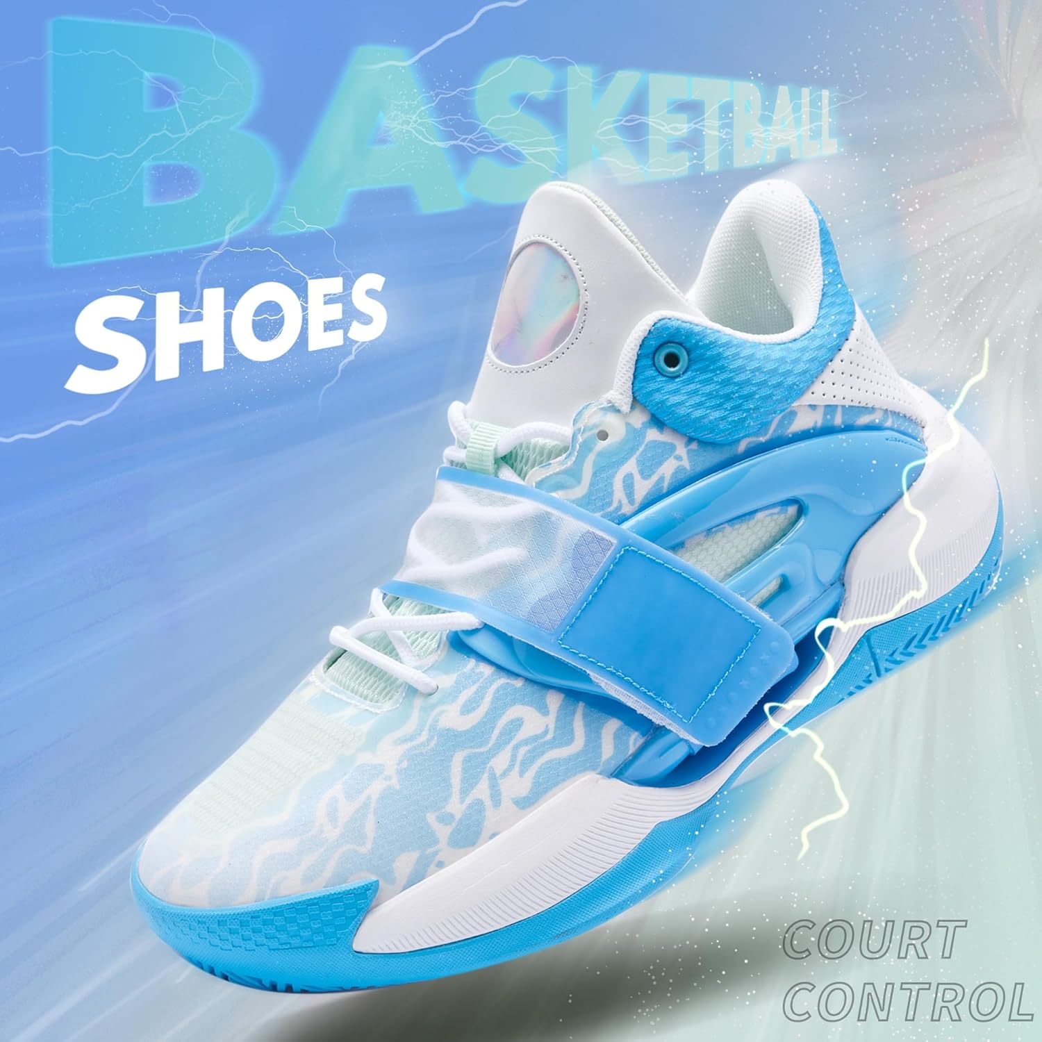 CJSPORX Men Women Basketball Shoes Breathable Non Slip Outdoor Fashion Sneakers - Image 2