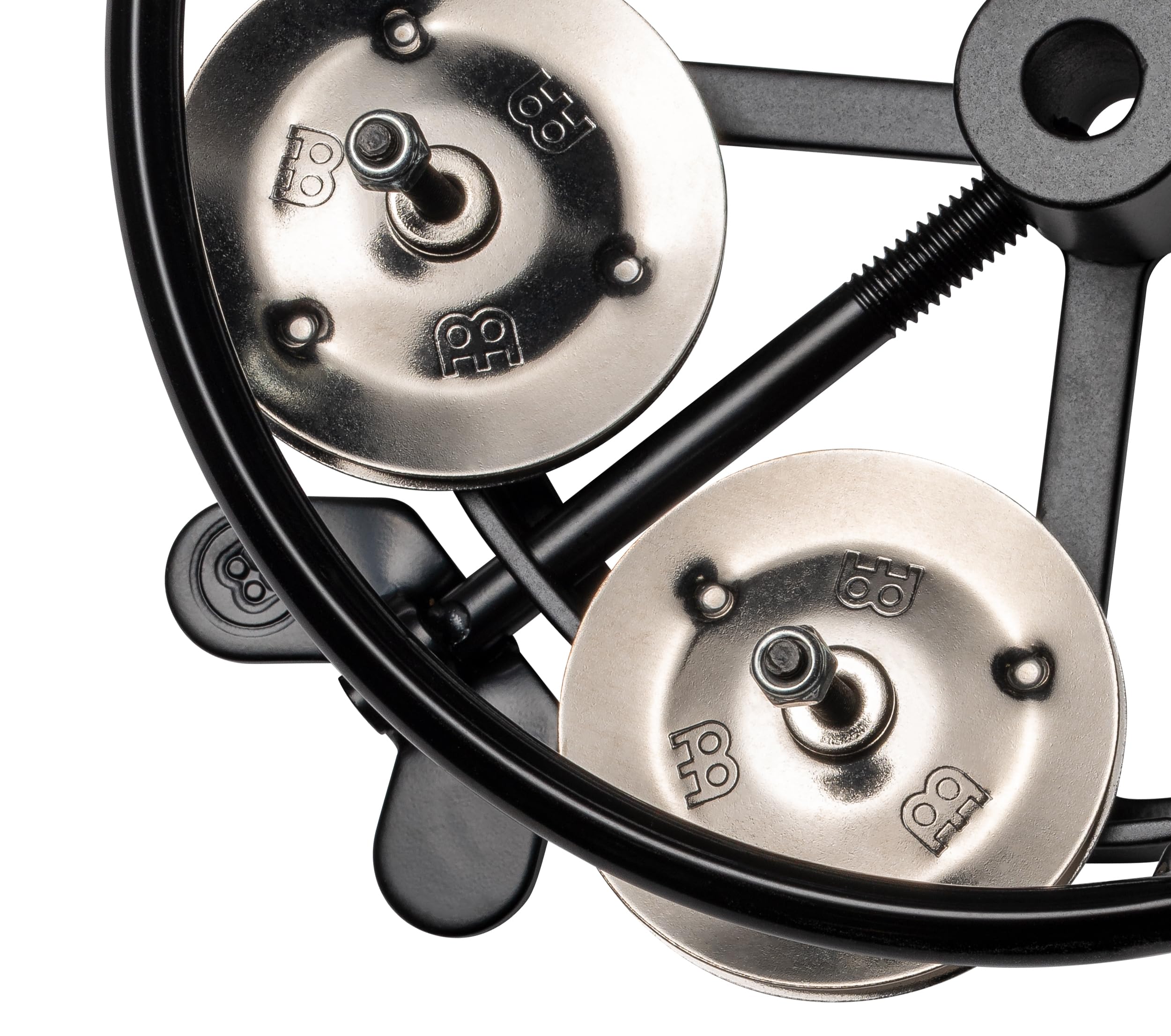 Meinl Percussion Professional Hihat Tambourine, Schwarz (THH1BK) | Tamburin Zubehör für Hihat Becken, Gummiert, 1 Reihe Jingles, Durchmesser 5 Zoll, Stahl Jingles