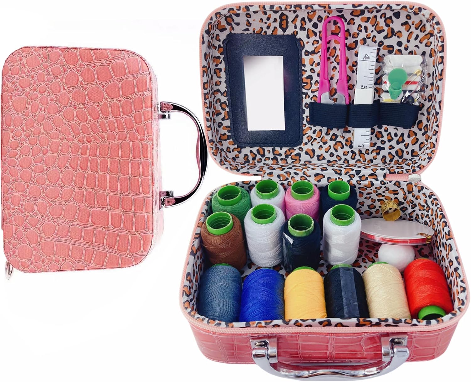MaryLavender Sewing Kit Portable Sewing Supplies Accessories Box with Thread, Needles, Scissors