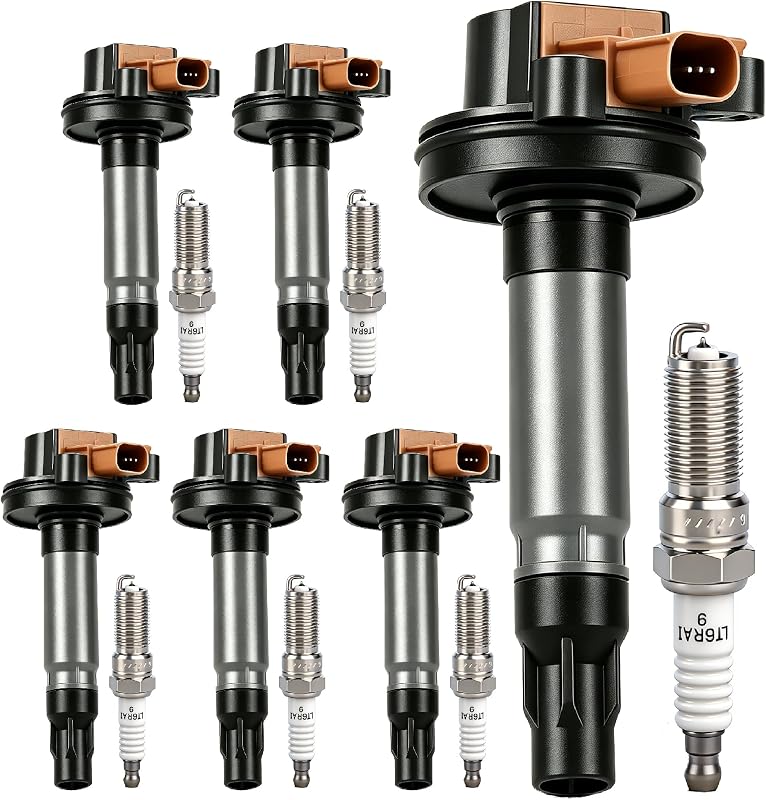 Kit de bobinas de ignição UF646 e velas de ignição de irídio para Ford 3.5L V6 EcoBoost e Lincoln – Conjunto com 6