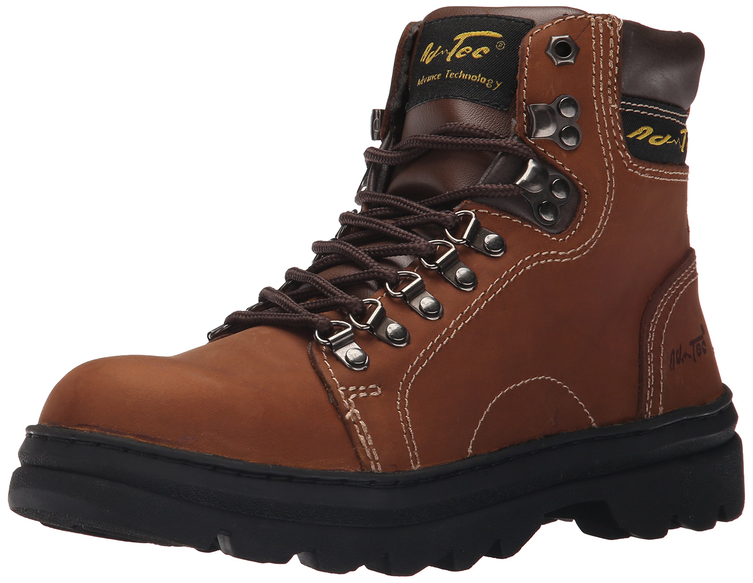 Ad Tec6 in Mens Classic Clog Garden Hiker Boots, Black - Steel Toe, Oil Resistant Outsole, Perfect for Indoor and Outdoor Work