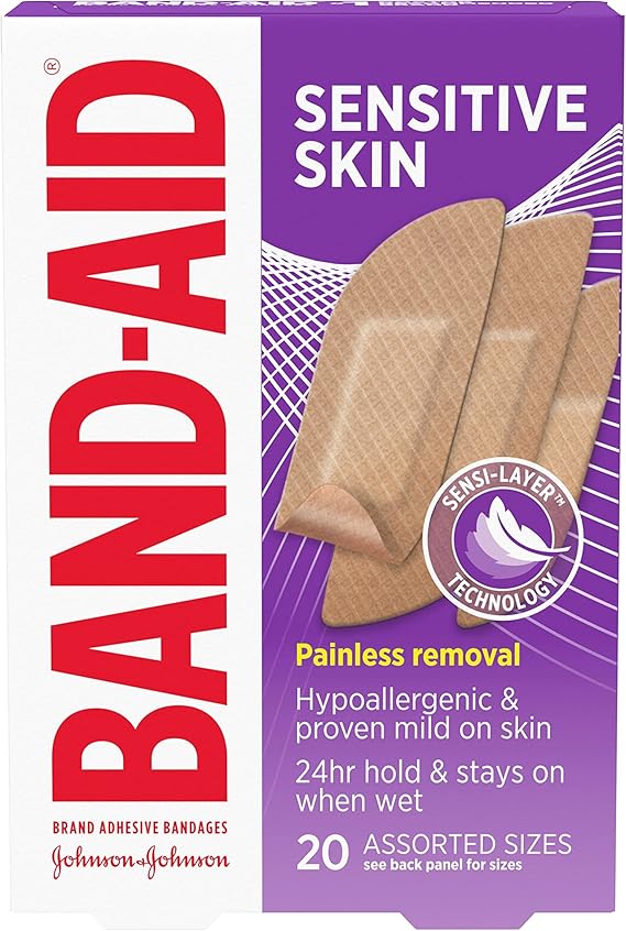 BandAid Brand Adhesive Bandages for Sensitive Skin