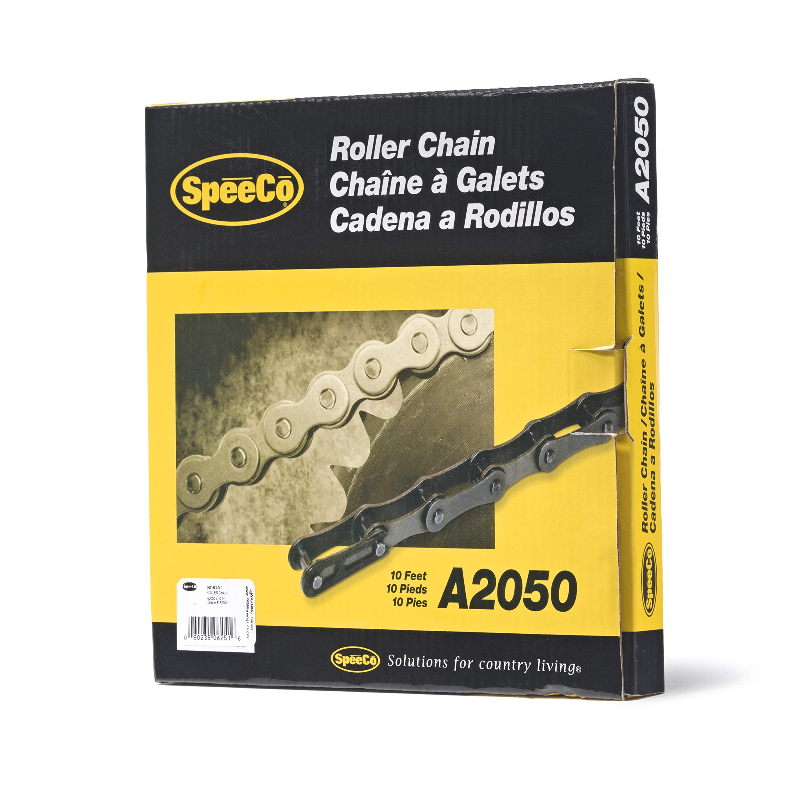 SpeeCo #A2050 Roller Chain x 10 Feet with Connecting Link, S06251