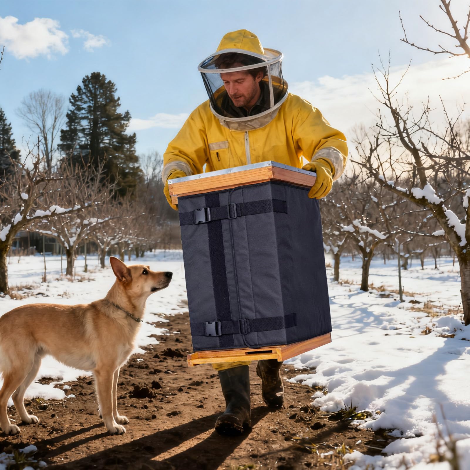 Bienenstock Umhüllung,Wasserdichter Wiederverwendbarer Schutz | Winddichte Winter Bienenstöcke Hülle | Für Bauern Farmen Außenbereich Garten Kaltes Wetter Bienenstand