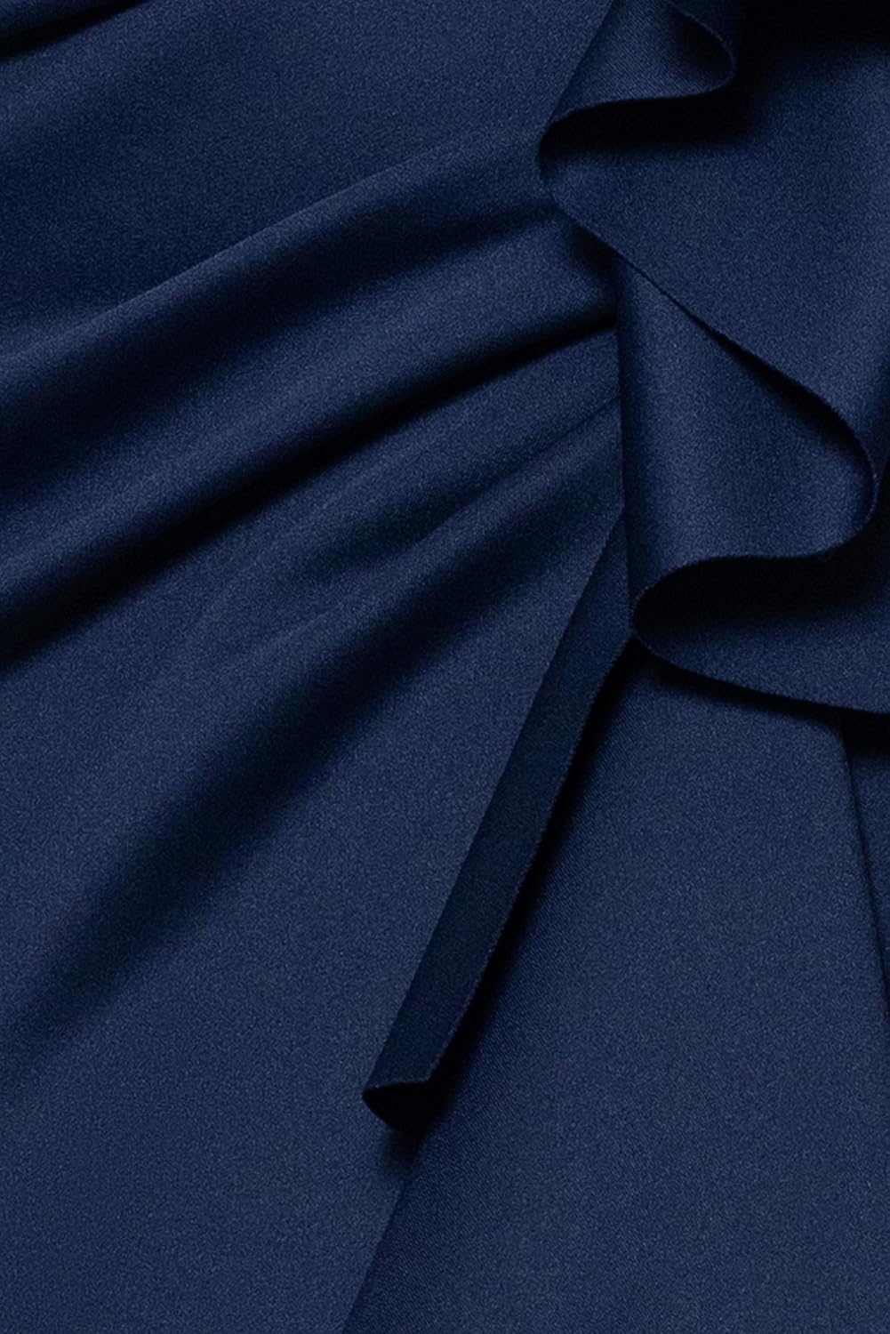 Xscape Womens Long Off Shoulder Sweetheart Neck Side Ruffle Gown (Reg and Petite) - Image 5