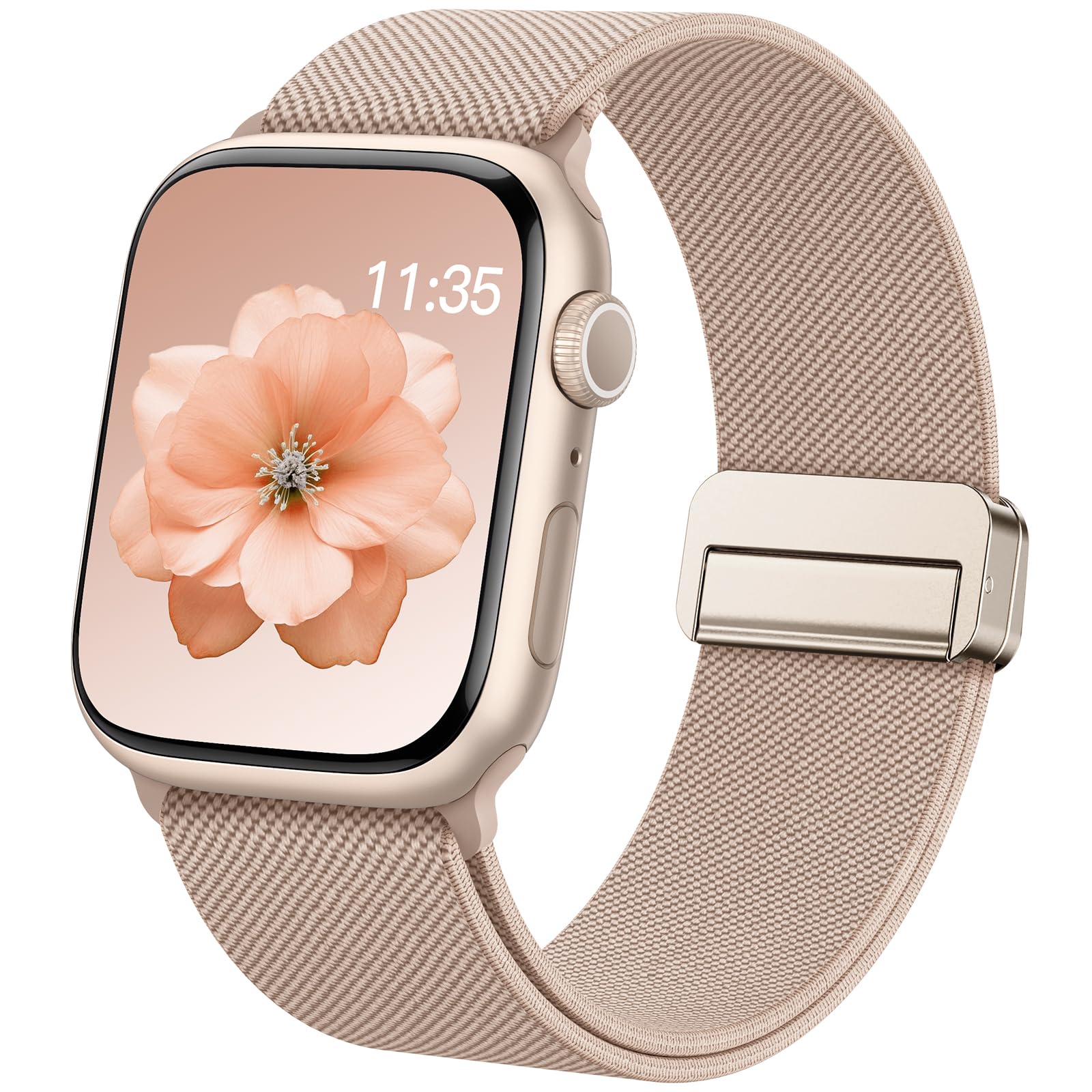 Higgs Nylon Cinturini Compatibile con Cinturino Apple Watch 44mm 45/46mm 49mm 40mm 38/41mm 42mm, Elastico e Impermeabile con Chiusura Magnetica Adatto a Serie 11 10 9 8 7 6 5 Se