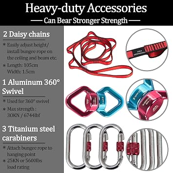 Natural Latex Resistance Bands Set - 3-Level for Suspension Trainer for Home Gym, Yoga & Recovery (Adjustable Harness, Exercise Guide)