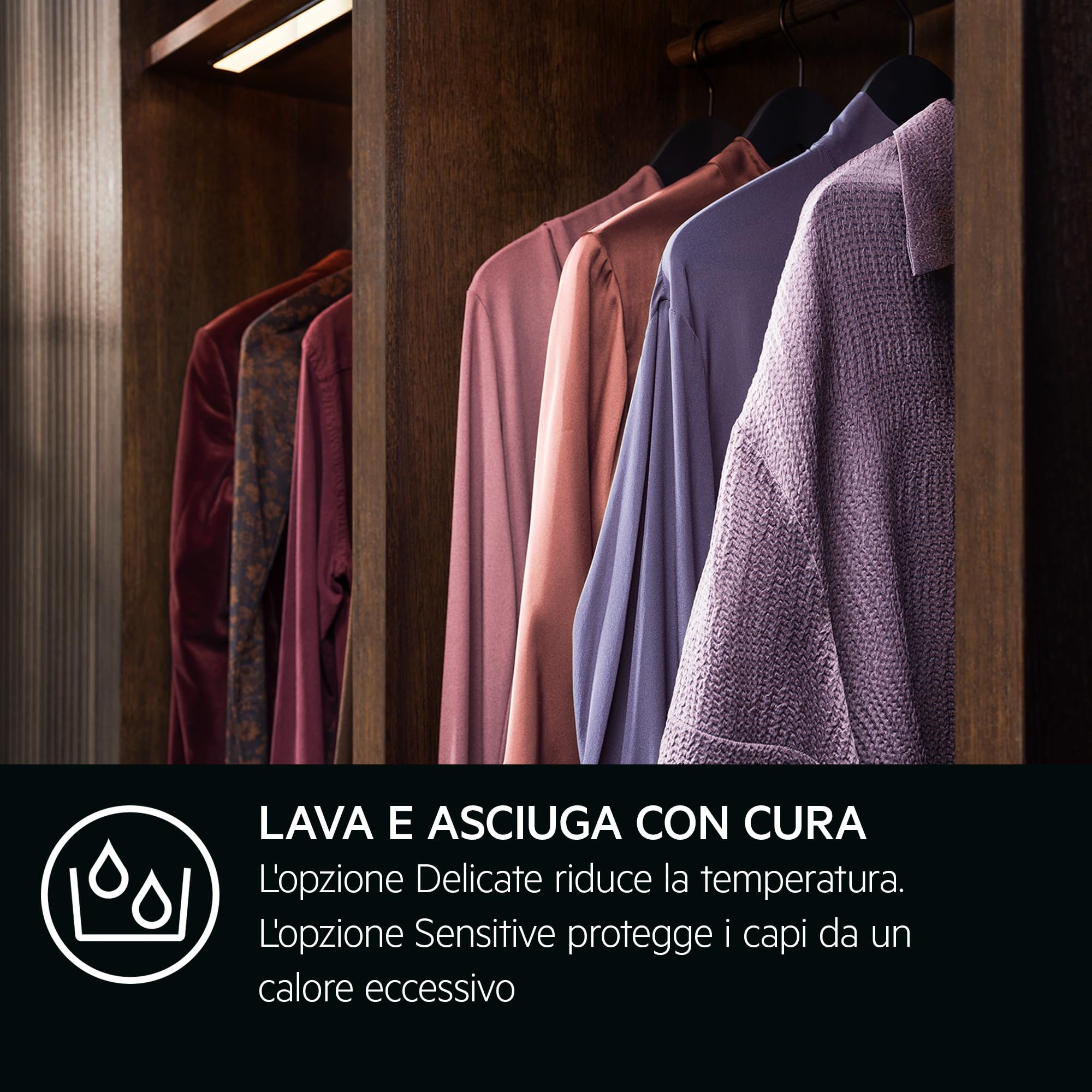 AEG Serie 8000 Asciugatrice a Pompa di Calore, 9 kg, TR8HDAM9B, Classe B, 12 Programmi, Tecnologia AbsoluteCare, PreciseDry con Sensori di Umidità,Tipologia filtro Easy Flow, 61 dB, 850x596x636 mm