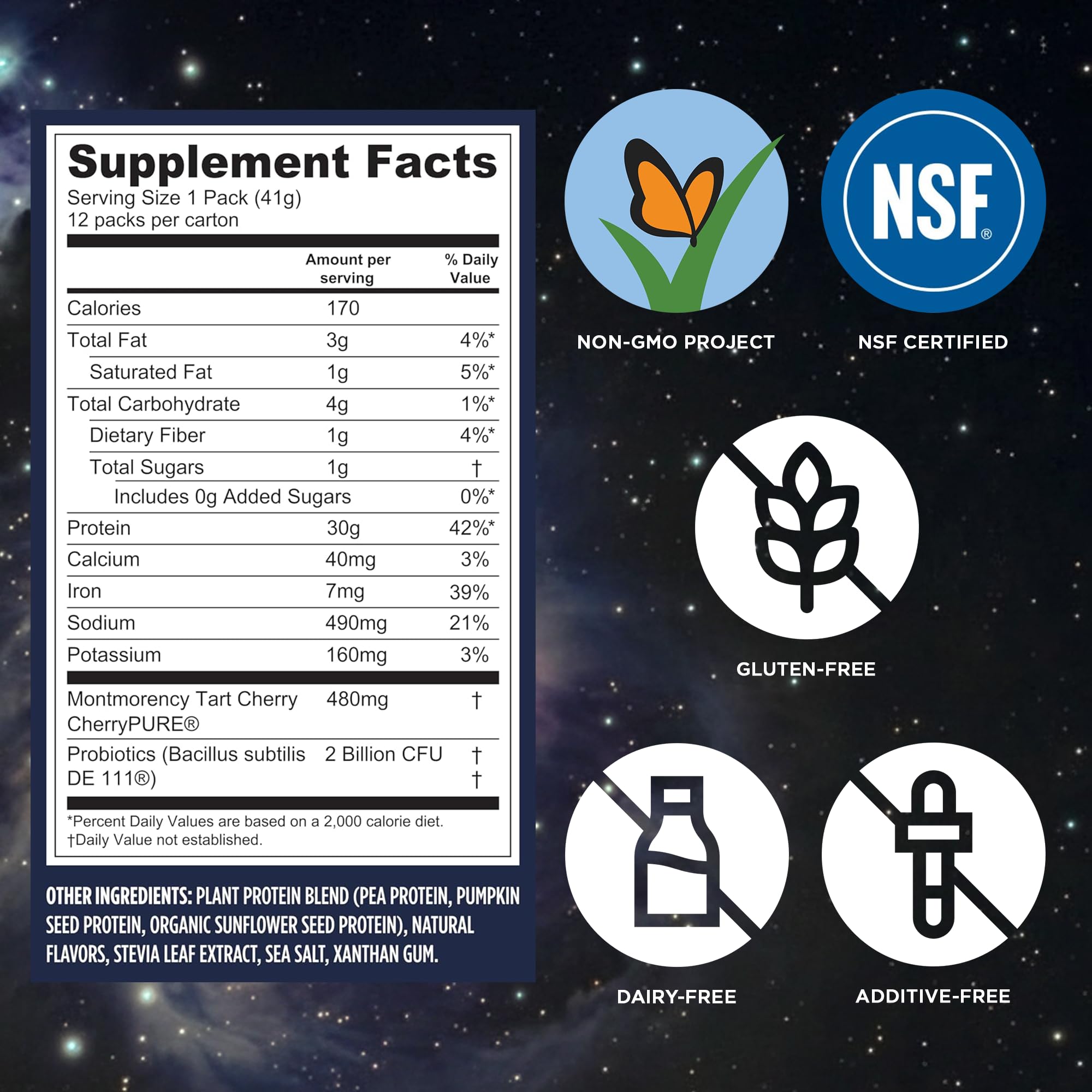 Vega Protein + Recovery, Vanilla – 30g Vegan Protein, Dairy