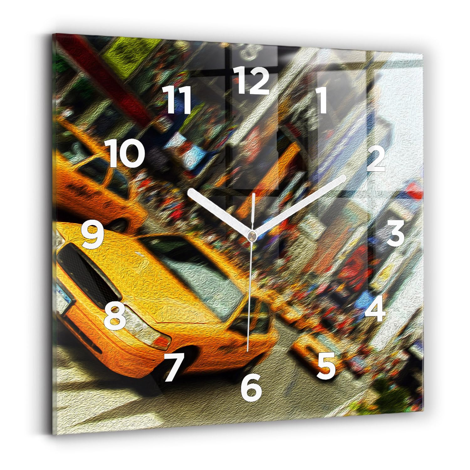 Horloge carrée silencieuse Wallfluent pour stopper les bruits de tic-tac