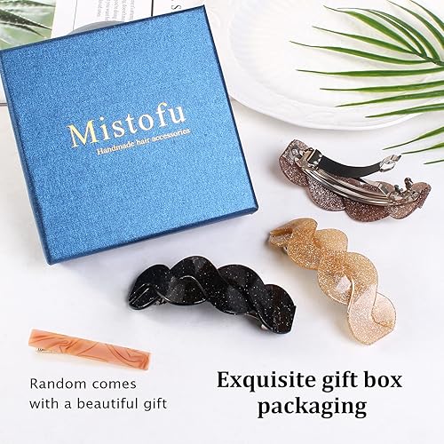 Miniatura 5 de Pasadores de pelo grandes para mujer, líneas hermosas, simples, retro, clásicas, a presión, pinzas para el cabello francés, accesorios de moda para