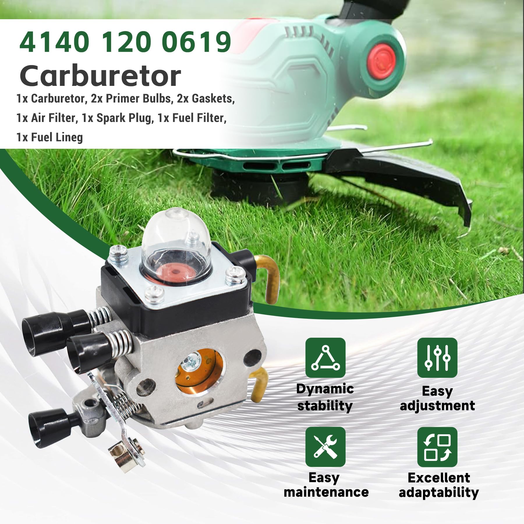 Weed Eater Carburetor Carburetor Replacement Kit For Stihl FS38, FS45 ...