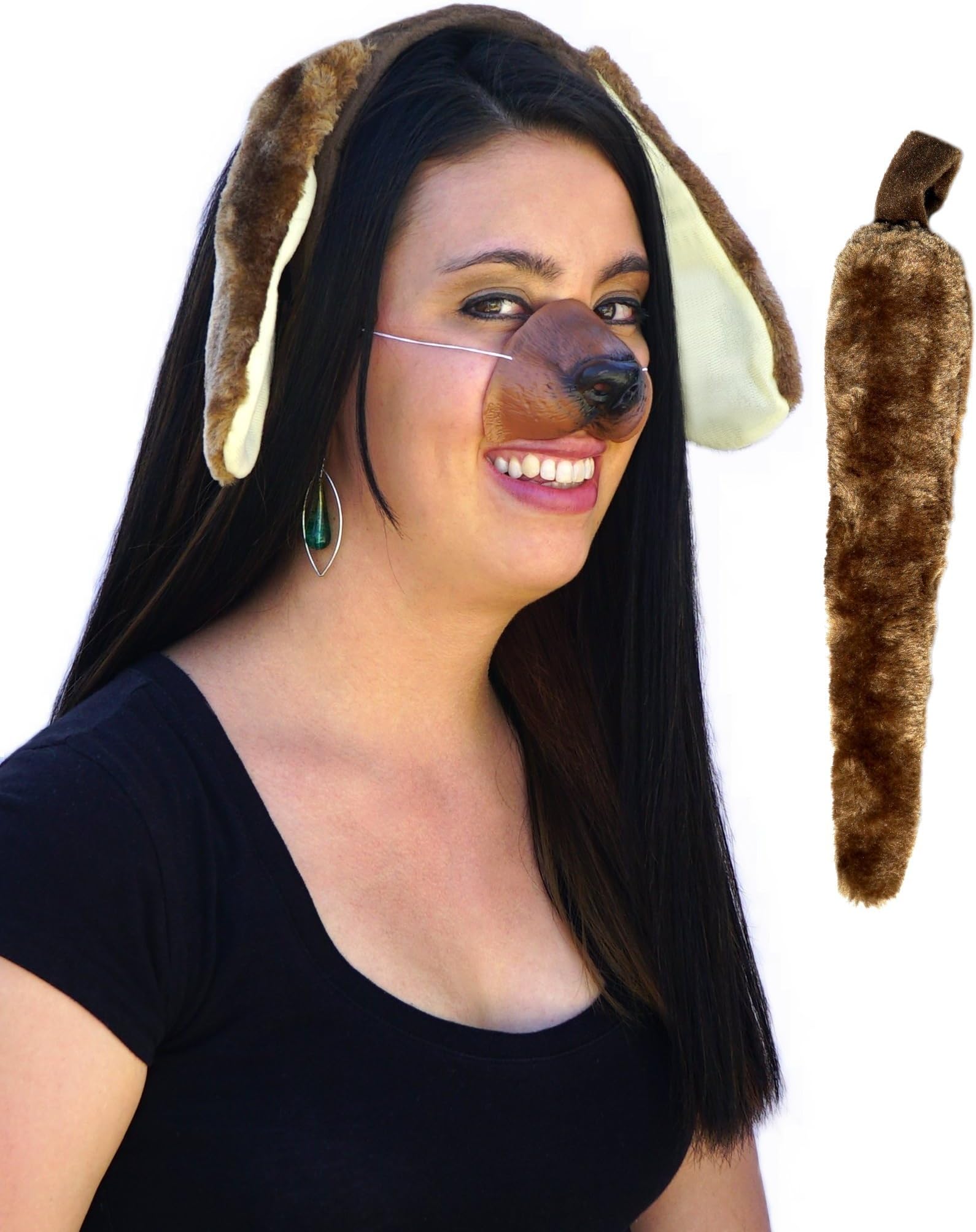 GGE Dog Ears, Tail, Nose Costume Accessories Kit