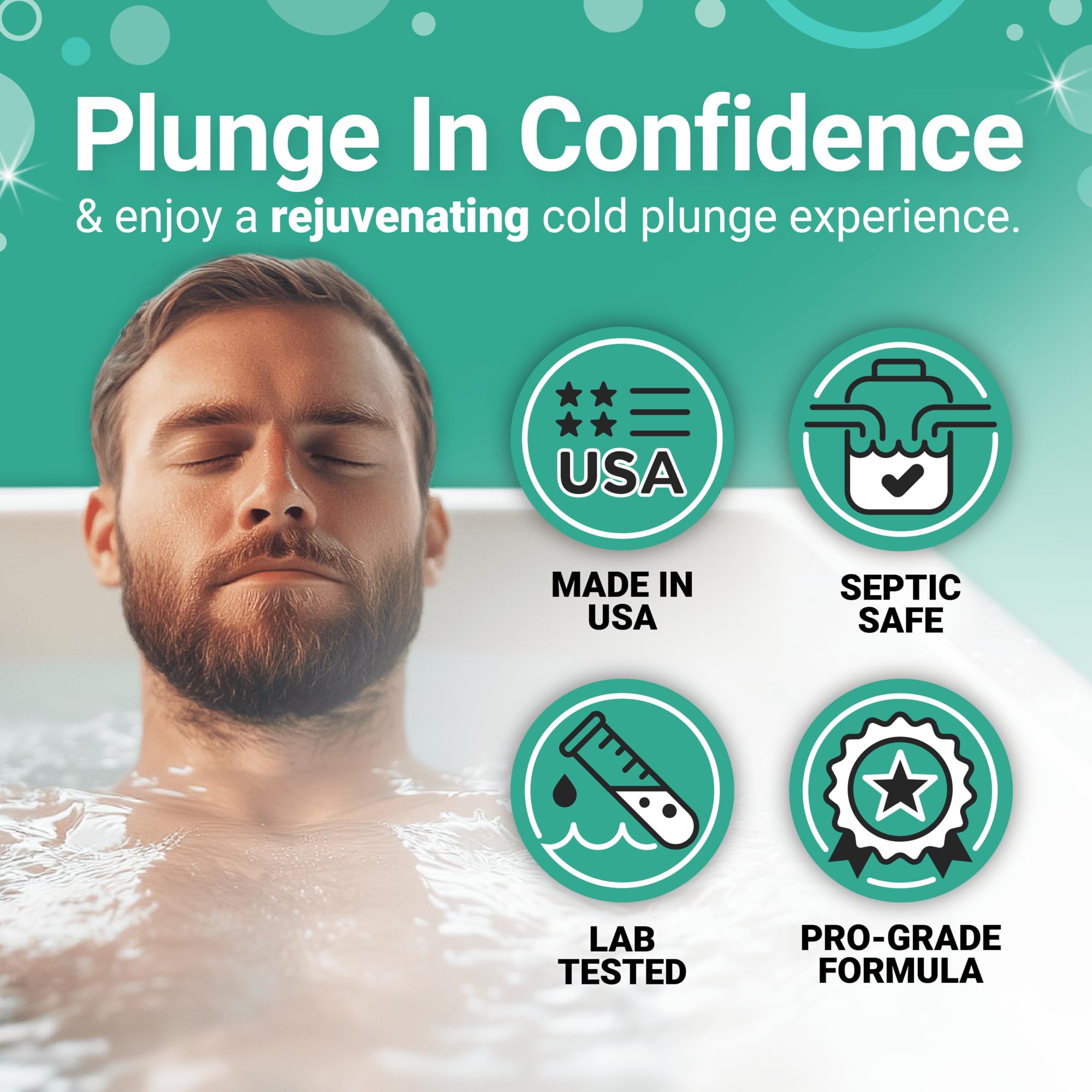 Bio Ouster Stabilisateur d'eau froide – Oxyde, traite, équilibre l'eau du bain glacé – Traitement de l'eau froide pour une eau propre, claire et fraîche – Fabriqué aux États-Unis (473,6 g)
