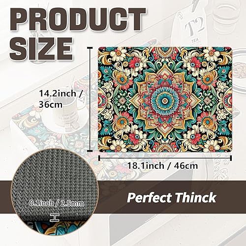 Miniatura 2 de Tapete de goma para cubierta superior de microondas, antiadherente resistente al calor, protector de encimera de cocina antideslizante de 18 x 14