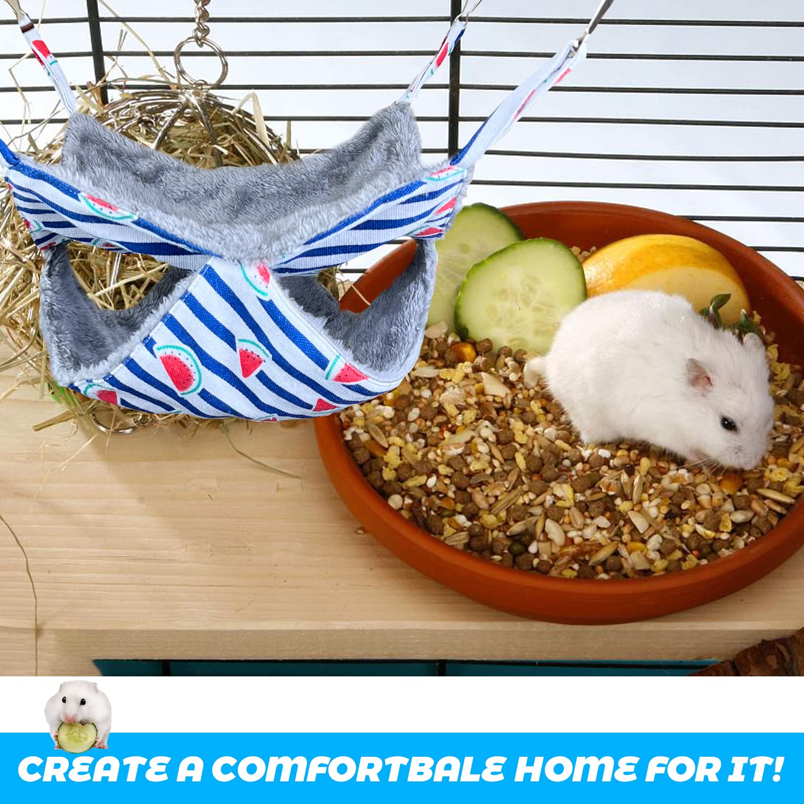 2-Pack Colored Woven Reptile Hammock – Durable Mesh Sleeping & Rest Net For Hamsters, Lizards, Small Pets