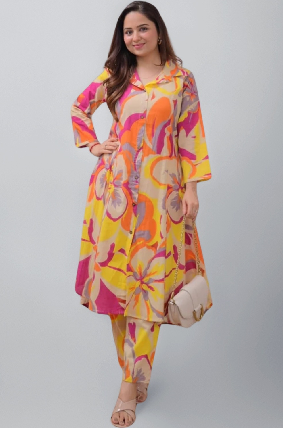 Leriya Fashion Co-ord Set For Women Stylish | Kurti Set For Woman | Short Kurti For Woman Latest | Anarkali Suit For Women's | Festive Ethnic Indian Traditional Outfit for Functions & Puja